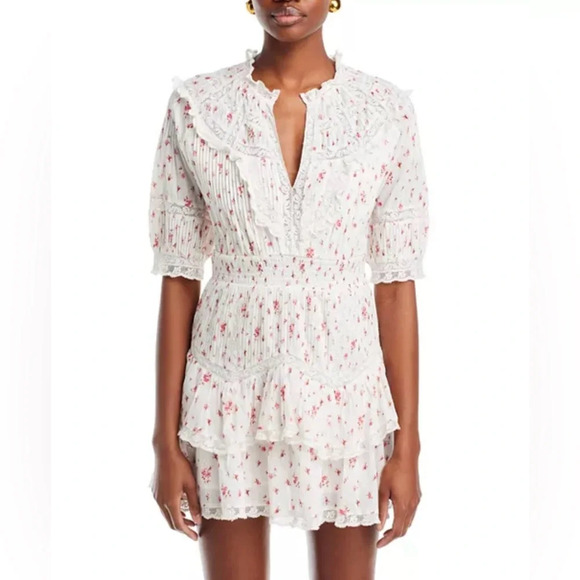 LoveShackFancy Clovis Cotton Ruffle Trim Dress - Picture 7 of 12